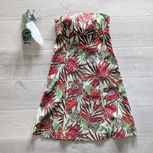 Gap Stretch Tropical Strapless Sundress